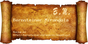 Bernsteiner Mirandola névjegykártya
